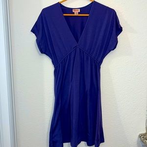 Mossimo, purple cotton dress and/or coverup. Vneck. Size - XS. Like new. TTS